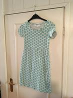 Elegante groen wit gestippelde vintage jurk van Le Pep, mt S, Maat 38/40 (M), Le Pep, Verzenden, Zo goed als nieuw