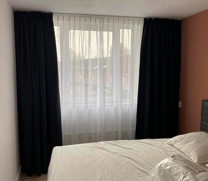 Kwantum vitrage Sien en verduisterende gordijnen Mila, Huis en Inrichting, Stoffering | Gordijnen en Lamellen, Zo goed als nieuw