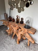 Houten sidetable - 190 cm lang rofra home, Huis en Inrichting, Minder dan 50 cm, Gebruikt, Ophalen of Verzenden, Overige vormen