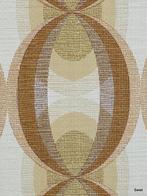 14071 retro ovaal behang in bruin en beige vintage Swiet, Verzenden, 75 m² of meer, Beige