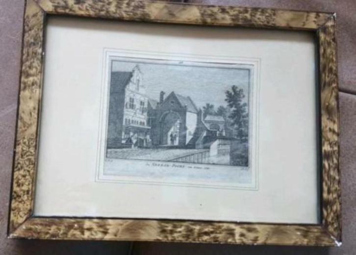 18de eeuwse gravure, getiteld De Nekker Poort, 1726. Pronk, Antiek en Kunst, Kunst | Etsen en Gravures, Ophalen