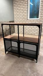 Stellingkast FJÄLLBO - Industrieel - Zwart, Huis en Inrichting, Kasten | Stellingkasten, Ophalen, Zo goed als nieuw