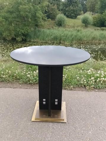Ronde Hollywood Regency bijzettafel | Giorgetti jaren ‘80 beschikbaar voor biedingen