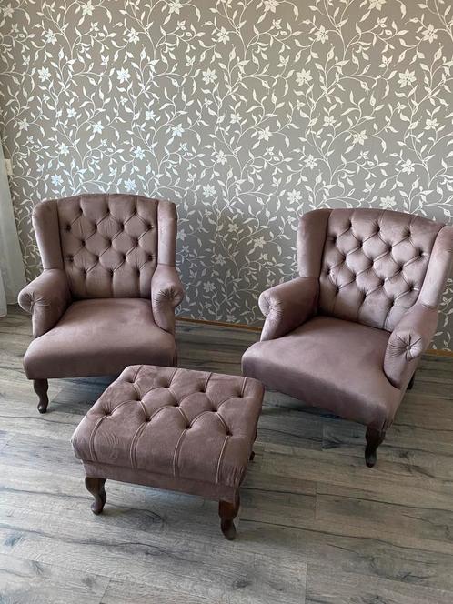 1 en 1 gratis kleur taupe /bruin, Huis en Inrichting, Fauteuils, Zo goed als nieuw, 75 tot 100 cm, Ophalen of Verzenden