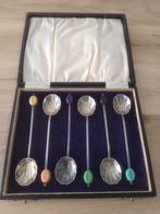 Koffiebonen - theelepeltje verzilverd in doos - jaren 30, Ophalen of Verzenden