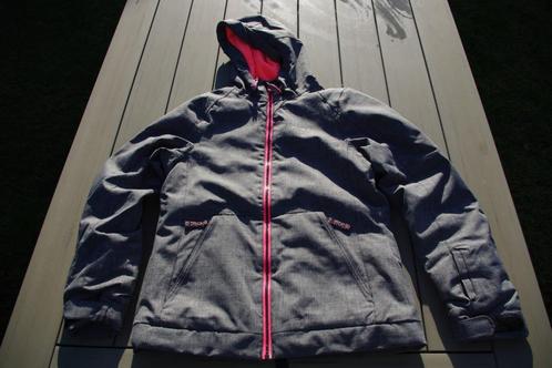 O'Neill ski-jas, grijs/roze, maat 164, Kinderen en Baby's, Kinderkleding | Maat 164, Gebruikt, Meisje, Jas, Ophalen of Verzenden