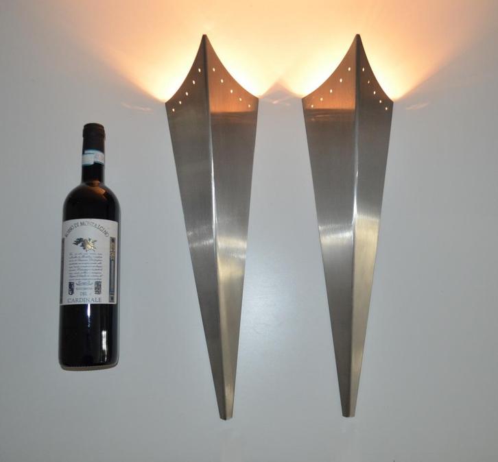 Set Dutch design Space Age / Gispen lampen - Hala Zeist 1970, Huis en Inrichting, Lampen | Wandlampen, Gebruikt, Metaal, Ophalen of Verzenden