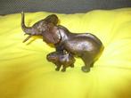 beeldje olifant gepatineerd brons, Antiek en Kunst, Antiek | Koper en Brons, Ophalen of Verzenden, Brons