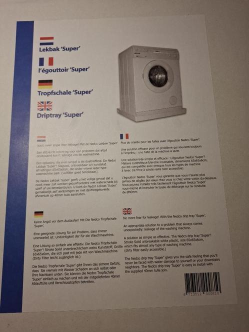 Lekbak. Nieuw in de doos. Twee beschikbaar., Witgoed en Apparatuur, Onderdelen en Toebehoren, Nieuw, Ophalen