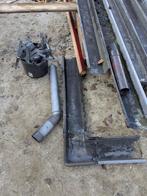 Gratis: 20 meter kunststof dakgoten met beugels, Ophalen, Gebruikt