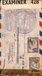 Curacao - Luchtpost - Stempel - Unknowd - FFC - 1943, Postzegels en Munten, Brieven en Enveloppen | Nederland, Verzenden, Envelop