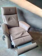 Sta op stoel, relaxfauteuil leer, Huis en Inrichting, Fauteuils, Ophalen, Gebruikt, 75 tot 100 cm, Leer