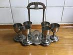 Oud metalen Set met Eier  doppen, Ophalen of Verzenden