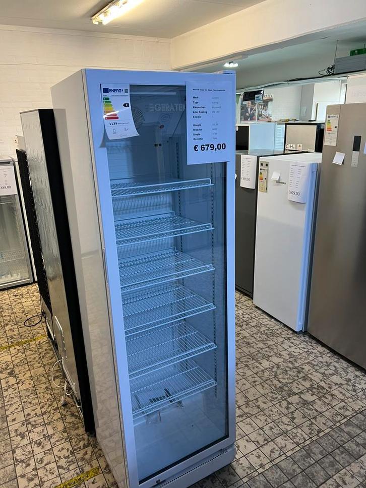 Grote koeling met glasdeur nieuw 195 hoog, Witgoed en Apparatuur, Koelkasten en IJskasten, Nieuw, Zonder vriesvak, 200 liter of meer