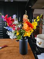 Vaas pot met kunstboeket, Ophalen of Verzenden, Zo goed als nieuw
