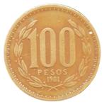 Chili 100 Pesos 1981, Postzegels en Munten, Munten | Amerika, Zuid-Amerika, Losse munt, Verzenden