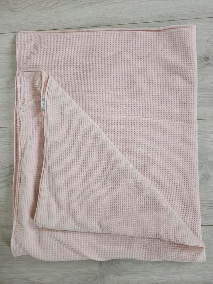 Cottonbaby Ledikant deken  130x145 Roze, Kinderen en Baby's, Dekens, Slaapzakjes en Inbakerproducten, Zo goed als nieuw, Deken