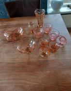 Een partij retro rose glas, Antiek en Kunst, Curiosa en Brocante, Ophalen