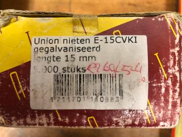 Union Nieten E-15CVKI gegalvaniseerd aangebroken doos beschikbaar voor biedingen
