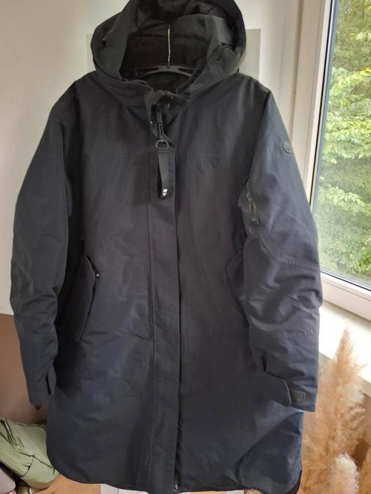 Human nature winterjas xl donkerblauw, Kleding | Dames, Jassen | Winter, Zo goed als nieuw, Maat 46/48 (XL) of groter, Blauw, Ophalen of Verzenden