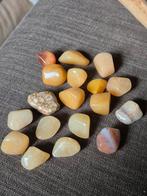 18 Gele Edelstenen - Geslepen en Gepolijst, Ophalen of Verzenden, Mineraal