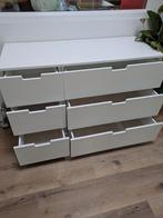 Witte Ikea Nordli ladekast met 6 lades, Ophalen, Overige materialen, 100 tot 150 cm, Zo goed als nieuw