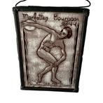 Art Deco glas in lood sportprijs kogelstoten 1944., Ophalen of Verzenden