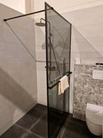 Inloopdouche rookglas 100cm, met handdoekhouder, Ophalen, Nieuw, Glas, Douche