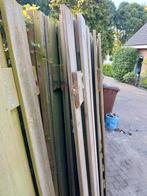 Geimpregneerde  schutting  en deuren, Tuin en Terras, Schuttingen, Ophalen, 6 meter of meer, Hout, 1 tot 2 meter