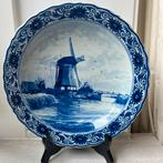29-30 cm delftsblauw bord porceleyne fles molen landschap, Ophalen of Verzenden
