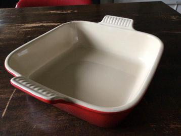 Te koop Le Creuset ovenschaal vierkant 25,5 cm hoog 7,5 cm beschikbaar voor biedingen