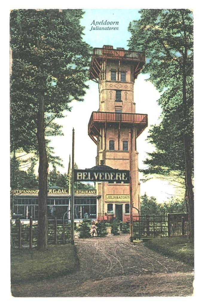 978171 Apeldoorn Julianatoren Postzegel afgeweekt, Verzamelen, Ansichtkaarten | Nederland, Gelopen, Gelderland, Ophalen of Verzenden