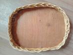 Rieten dienblad met houten bodem, Gebruikt, Schaal, Ophalen of Verzenden, Riet