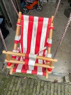 Vintage Houten Schommel Rood-Wit, Kinderen en Baby's, Speelgoed | Buiten | Speeltoestellen, Ophalen, Gebruikt, Schommel