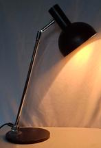 Strakke deels chromen Seventies bureaulamp, Gebruikt, Design, Ophalen of Verzenden, Metaal