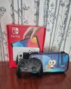 Witte Nintendo Switch OLED met Originele Pro Controller, Spelcomputers en Games, Spelcomputers | Nintendo Switch, Ophalen of Verzenden