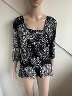 Joseph Ribkoff top zwart wit maat 40 pailletten lovertjes, Maat 38/40 (M), Zwart, Joseph Ribkoff, Ophalen of Verzenden