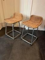 Vintage Dirk van Sliedrecht Barkrukken Retro Rohé Noordwolde, 2 krukken, Ophalen, Zo goed als nieuw, 60 tot 90 cm