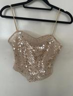 Glittertop goud Zara maat S, Overige kleuren, Zara, Ophalen of Verzenden, Zo goed als nieuw