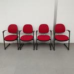 Set van 4 stevige stoelen - rode stof