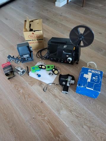 Diverse filmapp. projector, filmcamera, editor en slicer beschikbaar voor biedingen