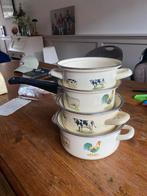 Leuke Pannenset met Boerderijdieren, Huis en Inrichting, Keuken | Potten en Pannen, Ophalen of Verzenden, Gebruikt, Overige materialen