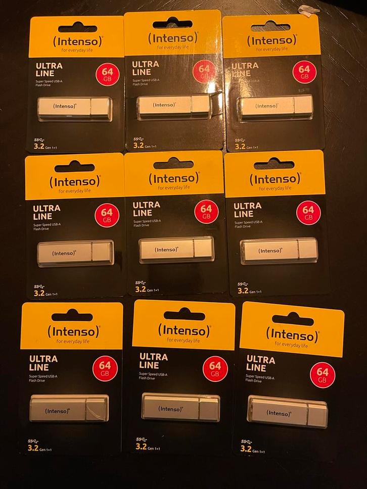 9x Intenso 64GB USB Sticks - Nieuw!, Computers en Software, USB Sticks, Nieuw, 64 GB, Ophalen