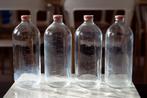 Vier prachtige glazen flessen met dop, Antiek en Kunst, Antiek | Glas en Kristal, Ophalen of Verzenden