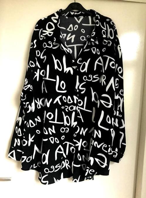 Mooie lange doorknoopjurk blouse jurk maat 54, Kleding | Dames, Blouses en Tunieken, Zo goed als nieuw, Maat 46/48 (XL) of groter