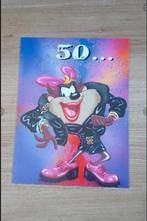 XL verjaardagskaart 50 jaar tazmanian devil looney tunes, Ophalen of Verzenden, Nieuw