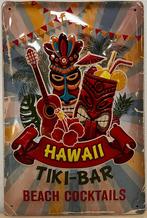 Tiki Bar beach Hawaii relief reclamebord van metaal deco