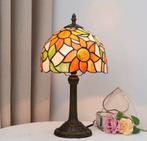 Oranje Zonnebloem Glas-in-Lood Tafellamp – Nieuw!, Verzenden, Nieuw, Glas, Minder dan 50 cm
