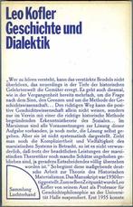 Geschichte und Dialektik - Leo Kofler, Leo Kofler, Ophalen of Verzenden, Zo goed als nieuw, Geesteswetenschap