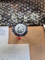 Diesel Heren Ring 21mm zilver kleur in Diesel box., Ophalen of Verzenden, Zo goed als nieuw, Zilver, Heer
